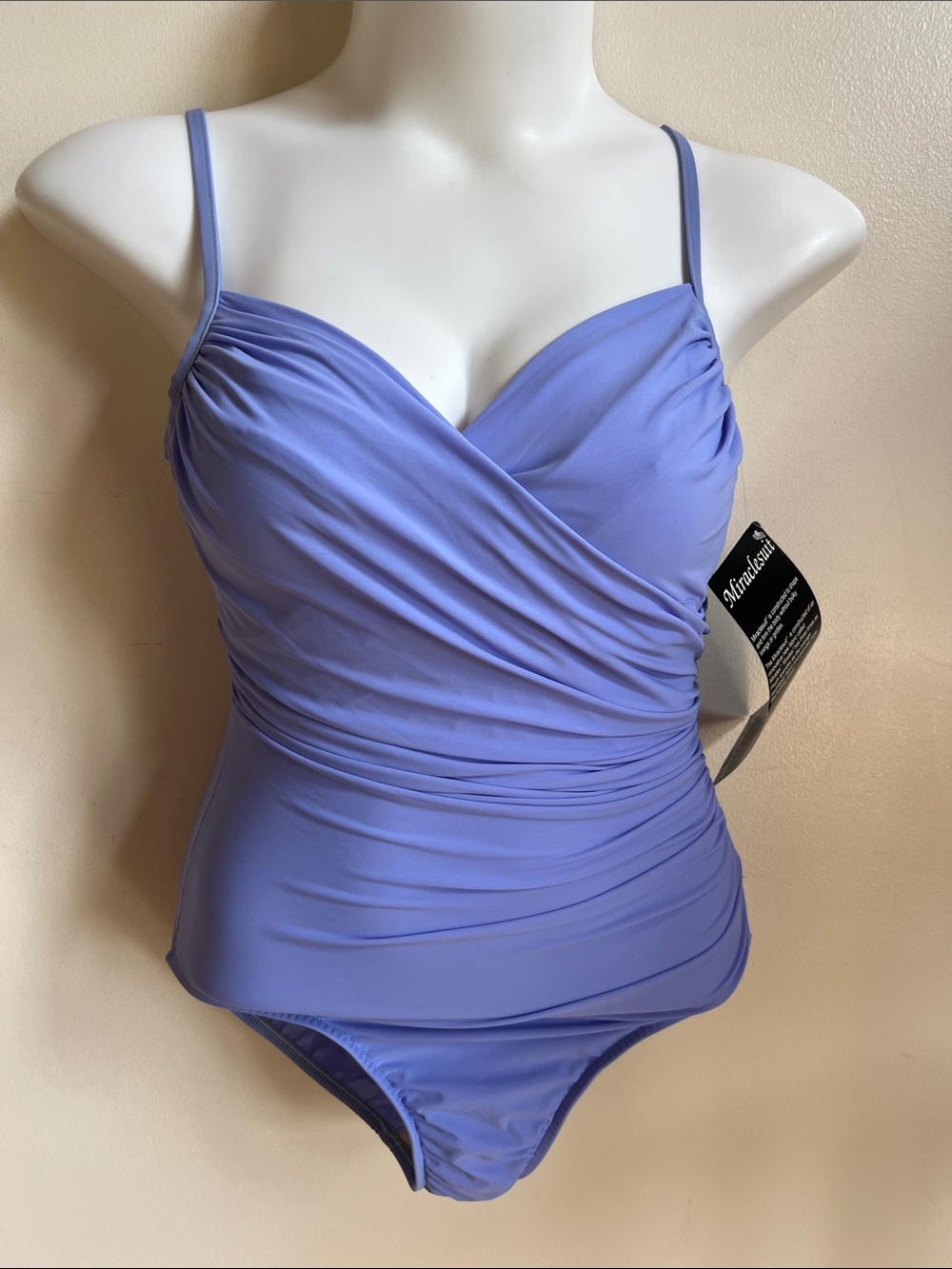 Miraclesuit Lavender Ruched One-Piece Swimsuit
